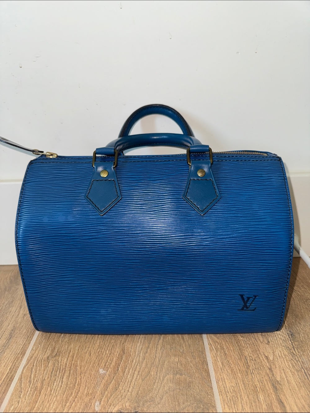 Louis Vuitton Blue Epi Leather Small Top-Handle
